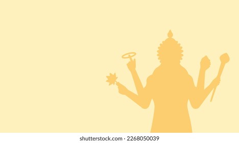 indian god lord vishnu. ethnic deity of Hinduism mythology. vector illustration design.