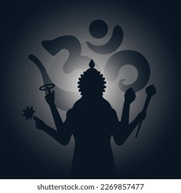 indian god lord vishnu. ethnic deity of Hinduism mythology. vector illustration design.