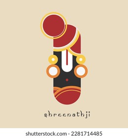 indian God Shreenathji illustration Vector Design