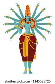 indian goddess with arms