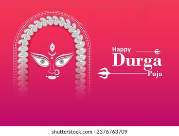 Indian Goddess Durga for Happy Dussehra or Shubh Navratri festival of India in vector
