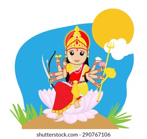 Indian Goddess - Durga Mata svg