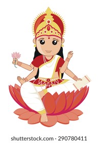 Indian Goddess of Education and Art - Saraswati Mata svg