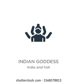 Indian goddess icon vector. Trendy flat indian goddess icon from india collection isolated on white background. Vector illustration can be used for web and mobile graphic design, logo, eps10