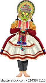 Indian goddess on white background illustration