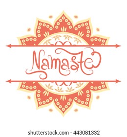 Indian greeting banner Namaste