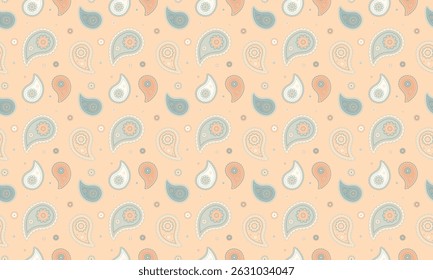 Indian greeting with paisley page. Complexity wallpaper by color eternity. Blossom textured of ornament colourful. Native national and surreal sketch.