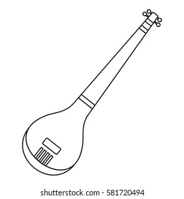 Indian guitar icon. Outline illustration of indian guitar vector icon for web