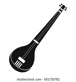 Indian guitar icon. Simple illustration of indian guitar vector icon for web
