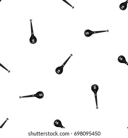 Indian guitar pattern repeat seamless in black color for any design. Vector geometric illustration
