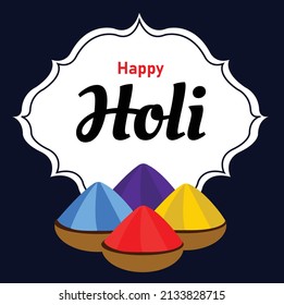 Indian Happy Holi Festival Attractive Background Vector

