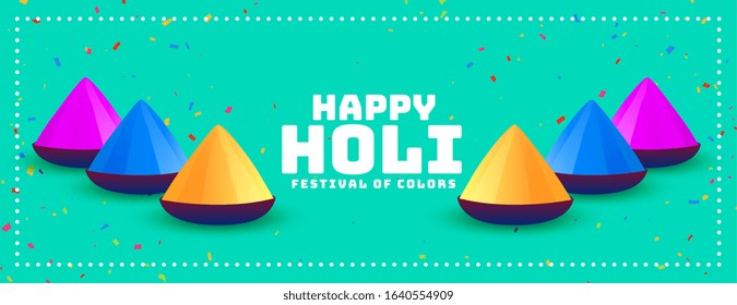 indian happy holi festival wishes banner design