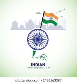  indian happy independence day background social media post or banner design.