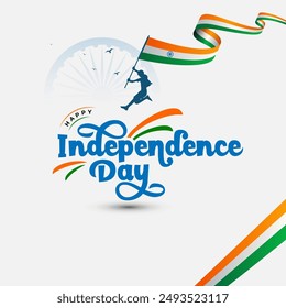  Indian Happy Independence Day Celebration Background Design Template