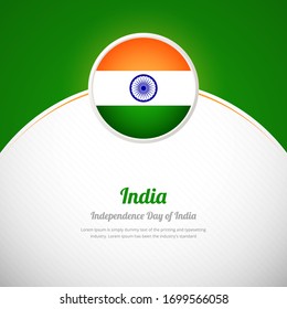 Indian happy independence day with creative colorful country flag background