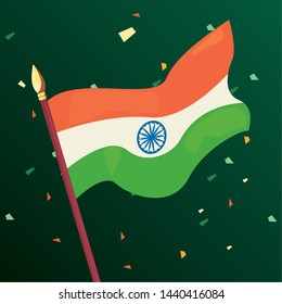 indian happy independence day vector ilustration