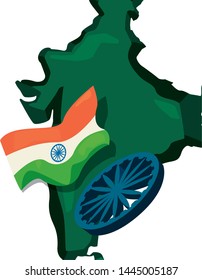 indian happy independence day vector ilustration