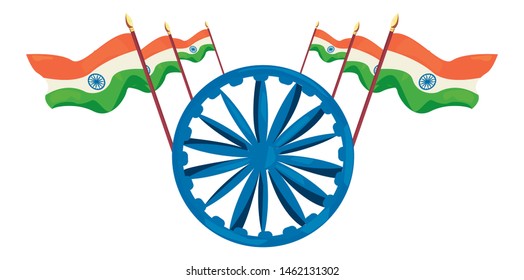 indian happy independence day vector ilustration