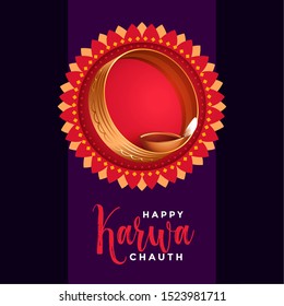 indian happy karwa chauth festival greeting card background