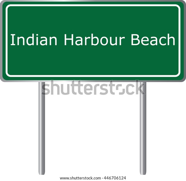 Indian Harbour Beach Florida Road Sign Stock Vector (Royalty Free