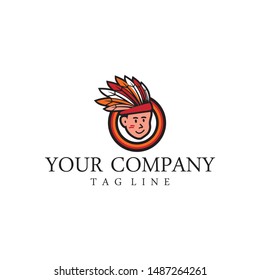 indian head logo designs icon vector