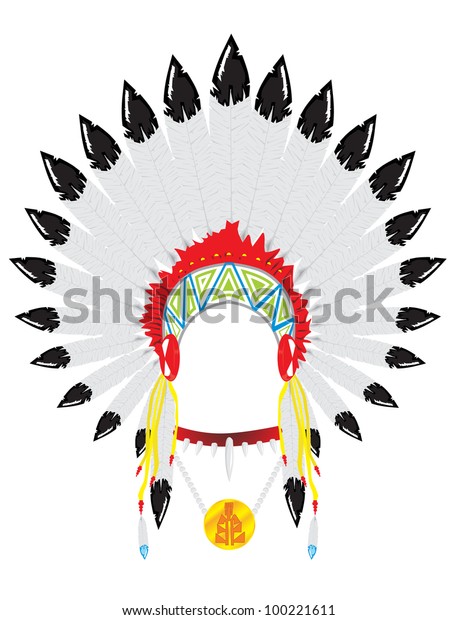 Indian Headdress Stock Vector (royalty Free) 100221611