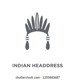 Indian Headdress icon. Indian Headdress design concept from American Indigenous Signals collection. Simple element vector illustration on white background.