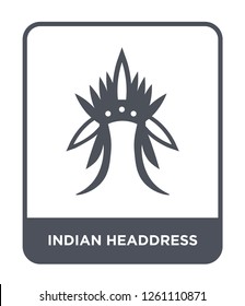 indian headdress icon vector on white background, indian headdress trendy filled icons from Culture collection, indian headdress simple element illustration