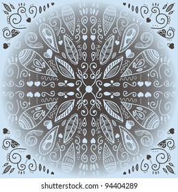 indian henna floral pattern which can be used as background or wallpaper