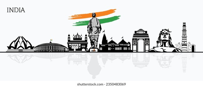 indian heritage and culture vector