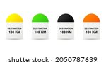 Indian highways milestone sign or symbol set in flat style design isolated on white background. EPS 10 vector illustration.