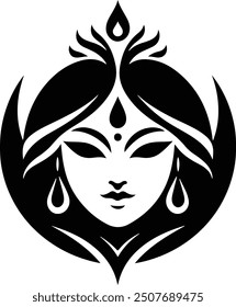 indian, hindu, creative, illustration, face, religion, art, vector, design, maa, cultural, goddess, festival, god, culture, bengali, holiday, india, puja, religious, worship, durga puja, traditional, 