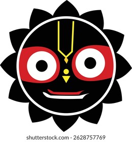 Indian Hindu Festival Rath Yatra Hindi Calligraphy Vector Design