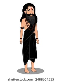 Indian hindu men cartoon character design