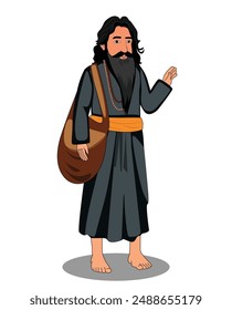 Indian hindu men cartoon character design