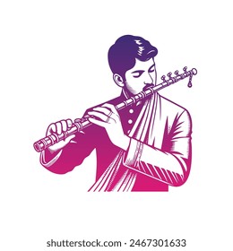 indian hindu wedding music instrument shehnai flute playing 