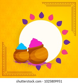 Indian Holi Traditional Festival "Holi Fair" Celebration Poster Or Banner Background.