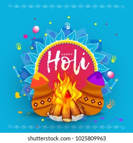 Indian Holi Traditional Festival "Holi Fair" Celebration Poster Or Banner Background.
