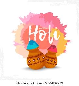 Indian Holi Traditional Festival "Holi Fair" Celebration Poster Or Banner Background.