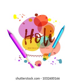 Indian Holi Traditional Festival "Holi Fair" Celebration Poster Or Banner Background.