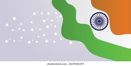 Indian Holiday with National Flag Background.
