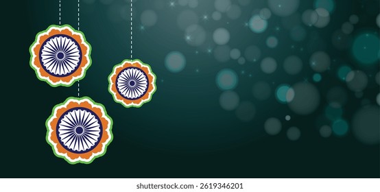 Indian Holiday with National Flag Background.