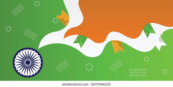 Indian Holiday with National Flag Background.