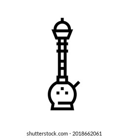 indian hookah line icon vector. indian hookah sign. isolated contour symbol black illustration