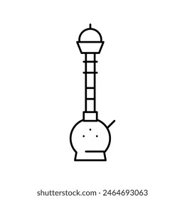 indian hookah line icon vector. indian hookah sign. isolated contour symbol black illustration