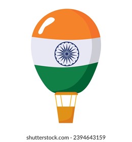 vector de globo de aire caliente indio aislado