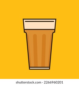 Vector indio de bebidas calientes. Icono de chai indio. Chai es una bebida india. 
