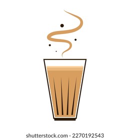 Vector indio de bebidas calientes. Icono de chai indio. Chai es una bebida india. 