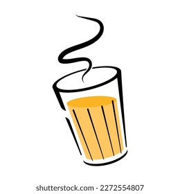 Indian hot drink vector. Indian chai icon. Chai is Indian drink. Kerala tea shop illustration vector eps.Indian Kerala roadside. Kerala tea shop line drawing. Kerala Old.