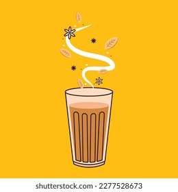 Indian hot drink vector. Indian chai icon. Chai is Indian drink. Kerala tea shop illustration vector eps.Indian Kerala roadside. Kerala tea shop line drawing. Kerala Old.